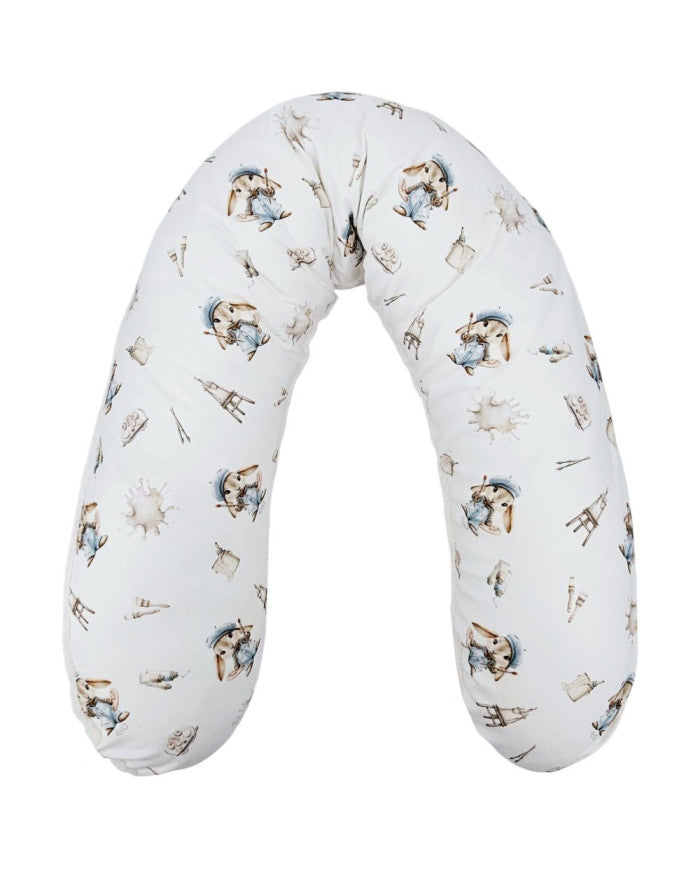 Large Nursing Pillow Bamboo + Bouclé – Luxury Comfort & Hygiene PAINTER