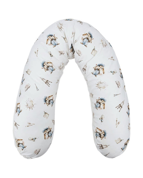 Large Nursing Pillow Bamboo + Bouclé – Luxury Comfort & Hygiene PAINTER