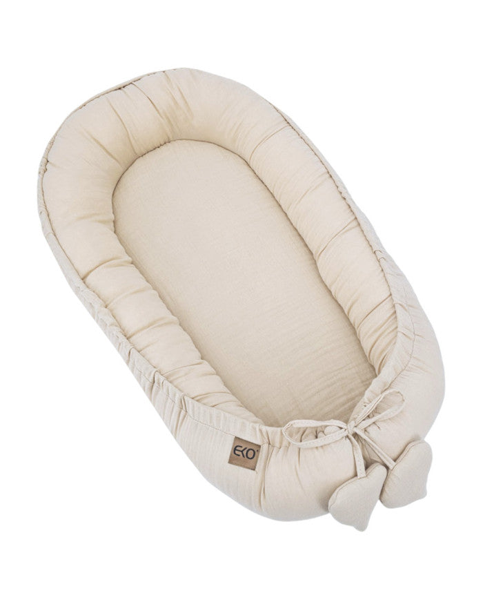 Muslin baby cocoon LATTE