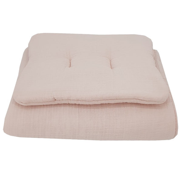 Muslin cot bedding  set ROSE PINK