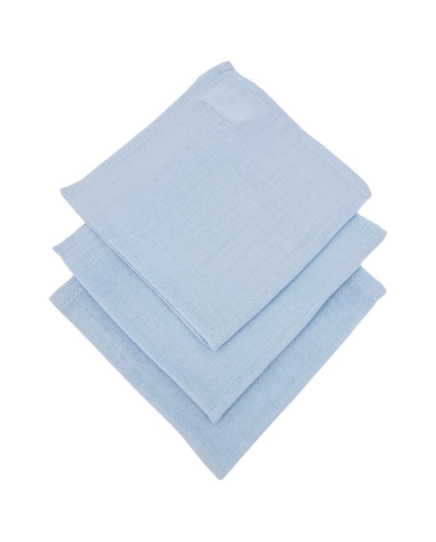 Muslin Nappies 30x30cm 3pcs. BLUE