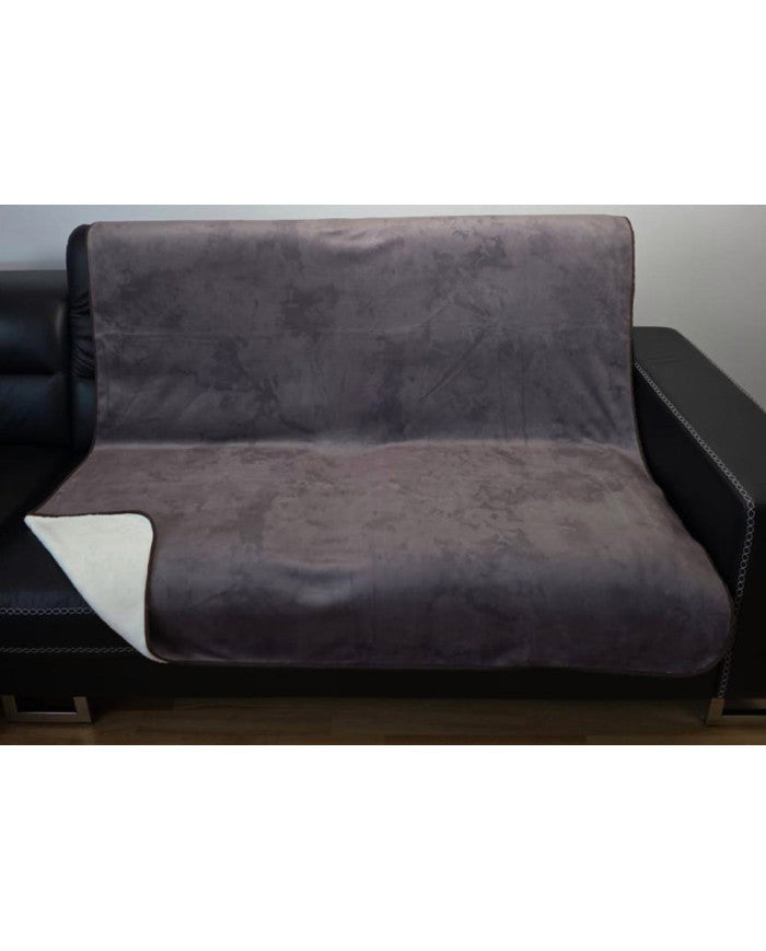 Printed bedspread 160x200 cm STONE BROWN