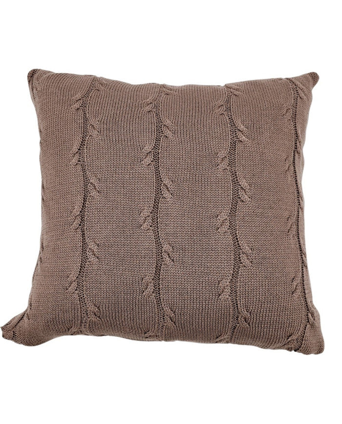 Knitted pillowcase Cotton+Cashmere 45x45 cm ROMA CHOCOLATE