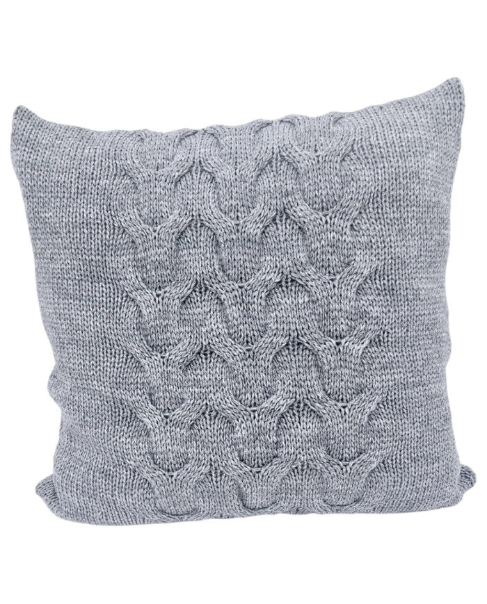 Knitted pillowcase with wool 45x45 cm - AREZZO POPIEL