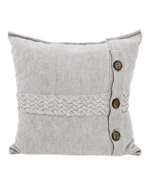 Merino wool knitted pillowcase 45x45 cm - FLORENCE SAND