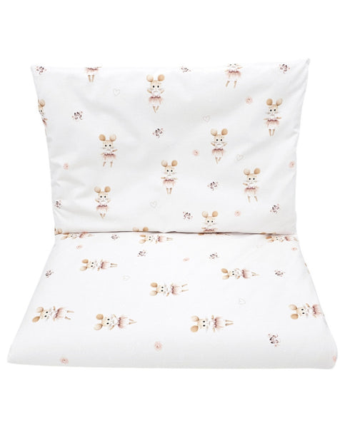 Printed cotton bedding - 2-piece 135x100 cm BALLERINA MOUSE
