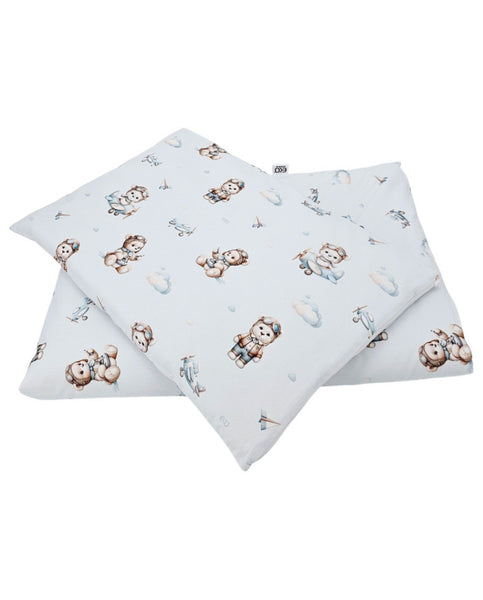 Printed cotton bedding - 2-piece 135x100 cm PILOT BEAR