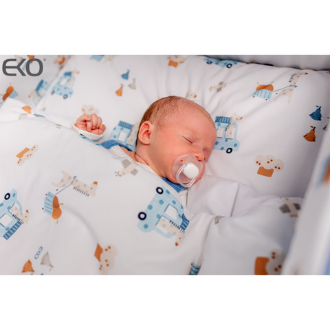 Printed cotton bedding - 2-piece 135x100 cm PILOT BEAR