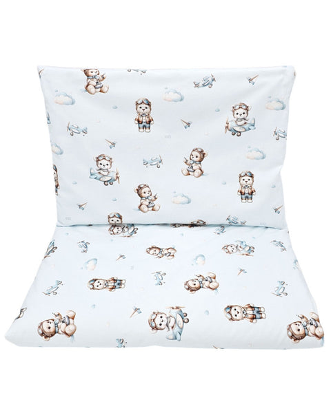 Printed cotton bedding - 2-piece 135x100 cm PILOT BEAR