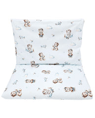 Printed cotton bedding - 2-piece 135x100 cm PILOT BEAR