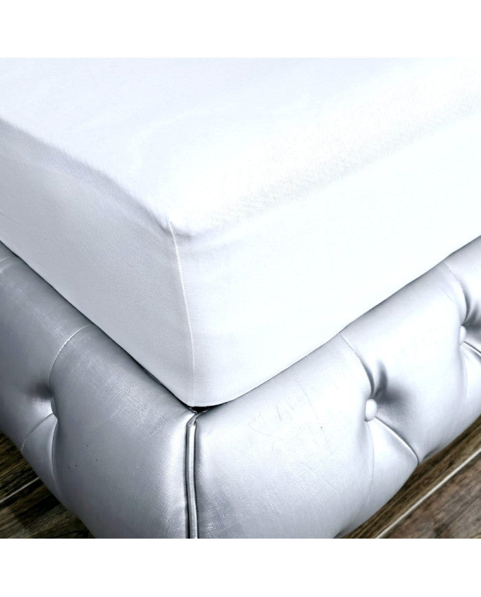 Jersey hoeslaken met elastiek 120x200x30 cm WIT
