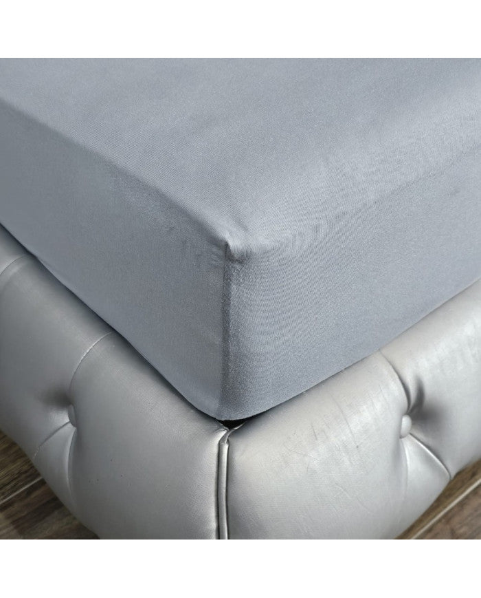 Jersey hoeslaken met elastiek 120x200x30 cm GRIJS