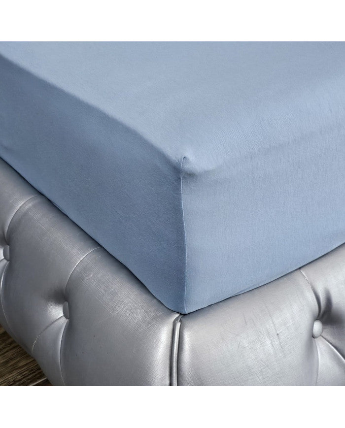 Jersey sheet with elastic band 160x200x30 cm BLUE