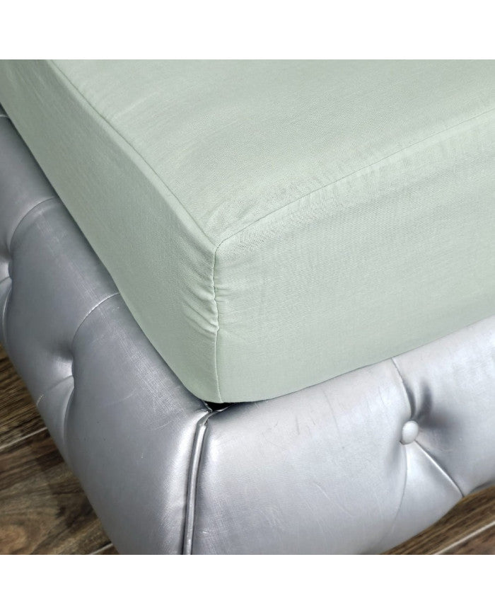 Mousseline hoeslaken met elastiek 120x200x30 cm GROEN