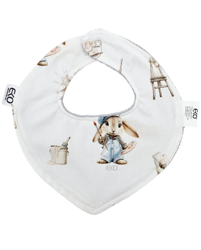 Pull-up bib BAMBOO PAINTER/GREY