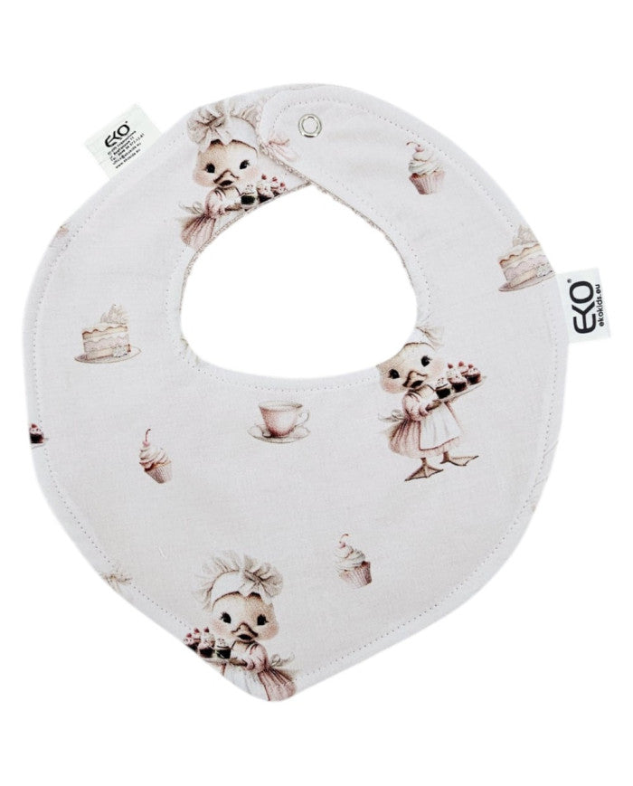 Pull-up bib Cotton COOK/ROSE PINK