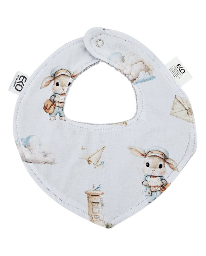 Pull-up bib Cotton POSTMAN/GREY