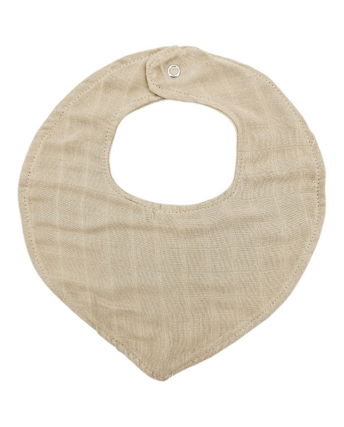 Bavoir pull-up Coton+Mousseline CARAMEL