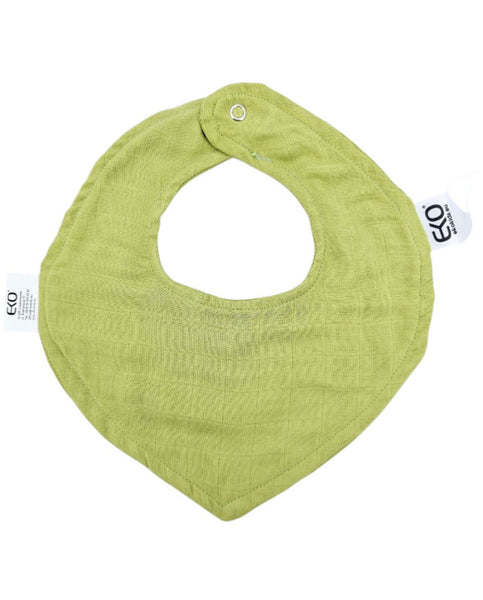 Pull-up bib Cotton+Muslin GREEN