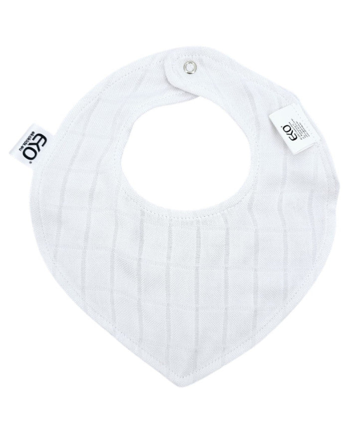 Pull-up bib Cotton+Muslin WHITE