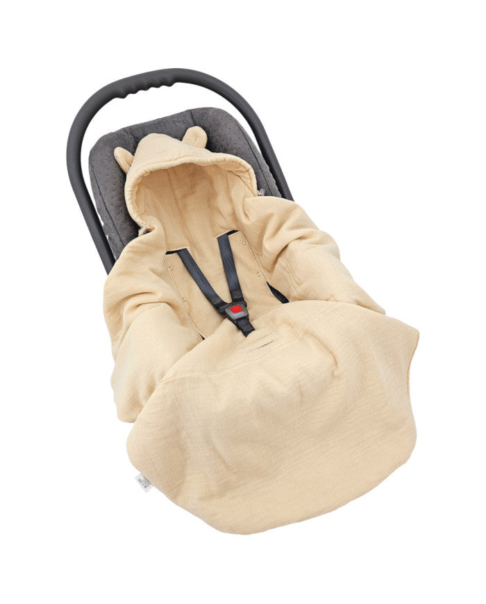 Sleeping bag for car seat 3- and 5-point belts HONEY