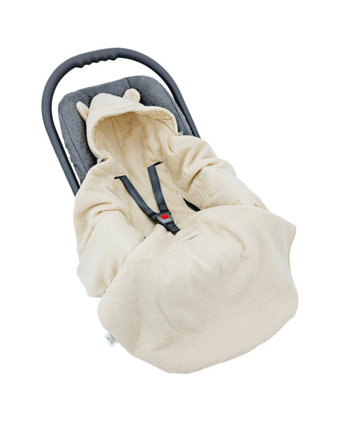Sleeping bag for car seat 3- and 5-point belts LATTE