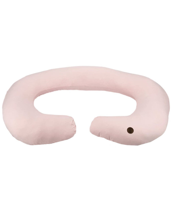 XL Jersey Nursing Pillow – J-Shape, Ergonomic Body Support PINK