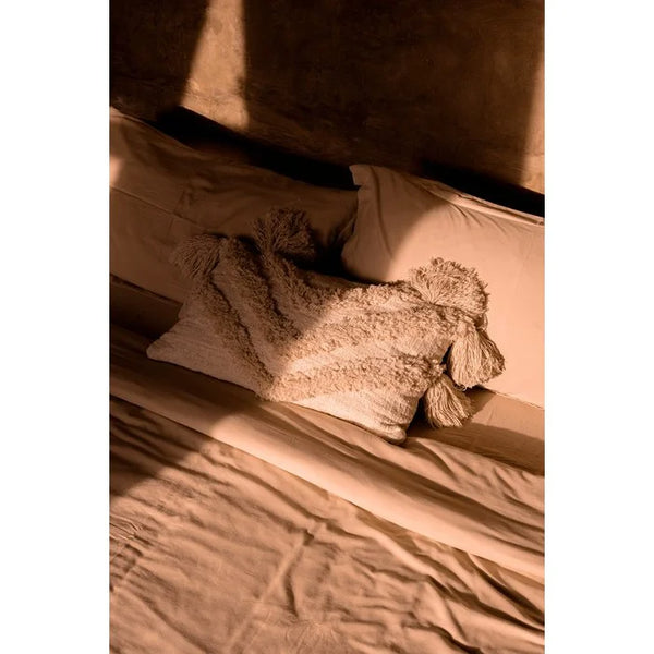 The Nomad Tassel Cushion Cover - Cream