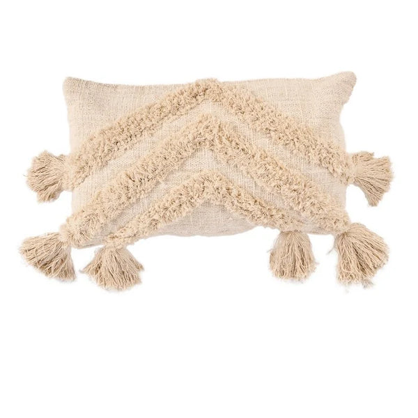 The Nomad Tassel Cushion Cover - Cream